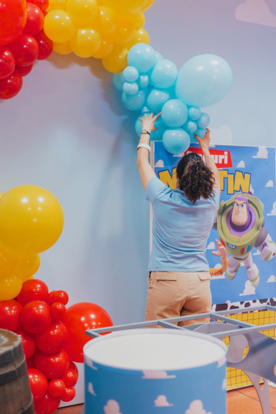 Allestimento con palloncini per festa di compleanno a Giocolandia